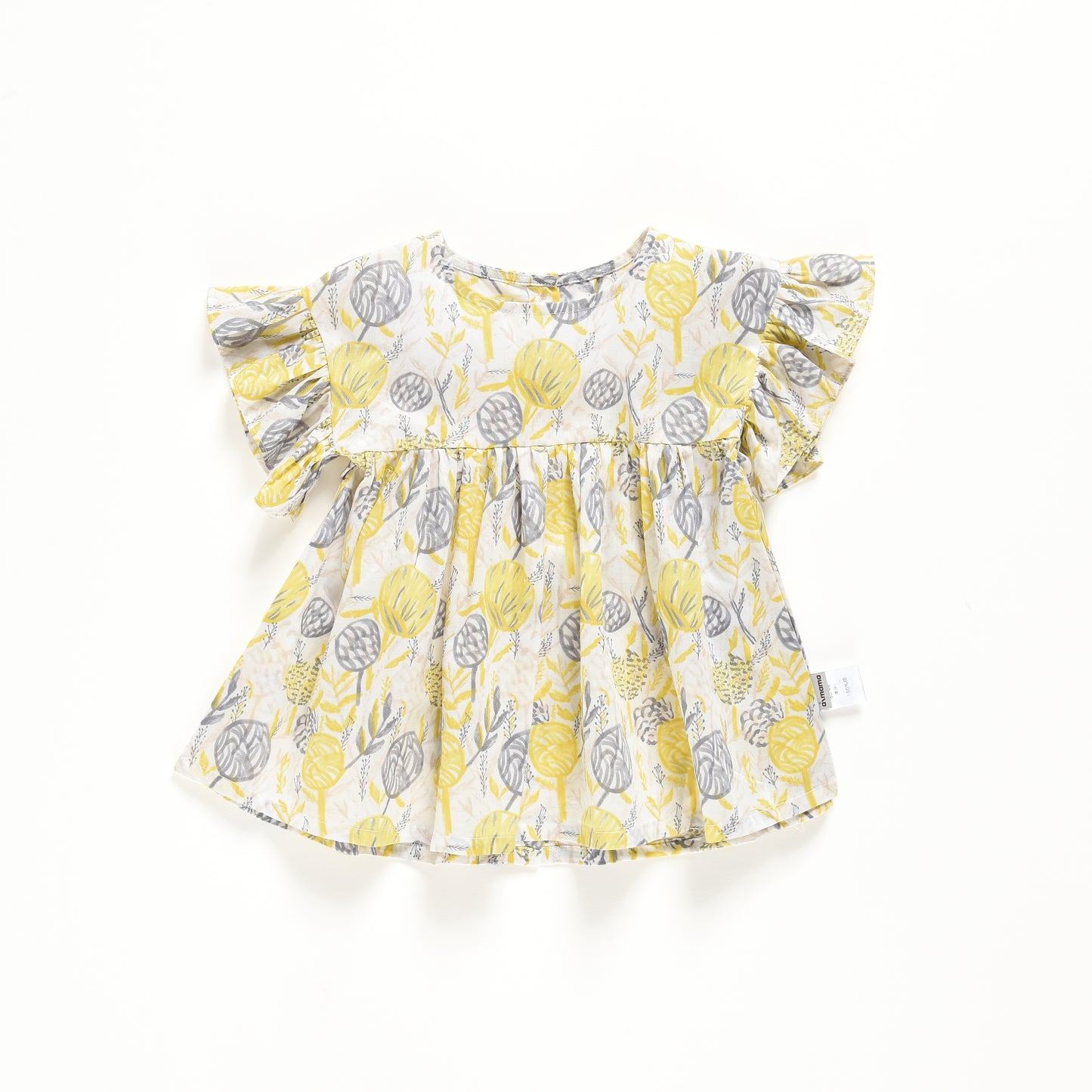 Dress with Ruffled Sleeves