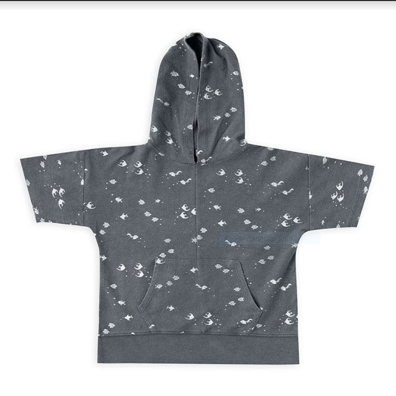 angel fish short sleeve hoodie