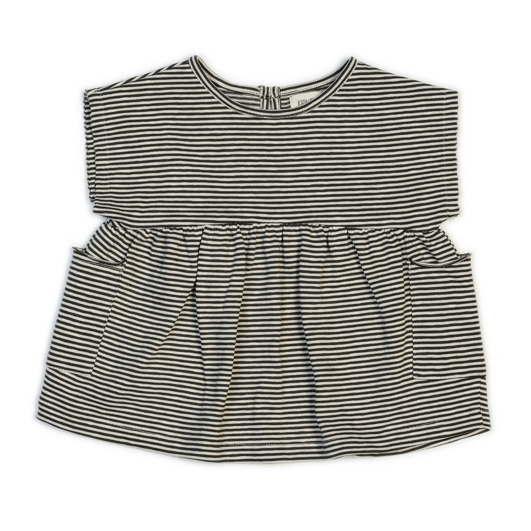 Organic Dress - Raven Stripe