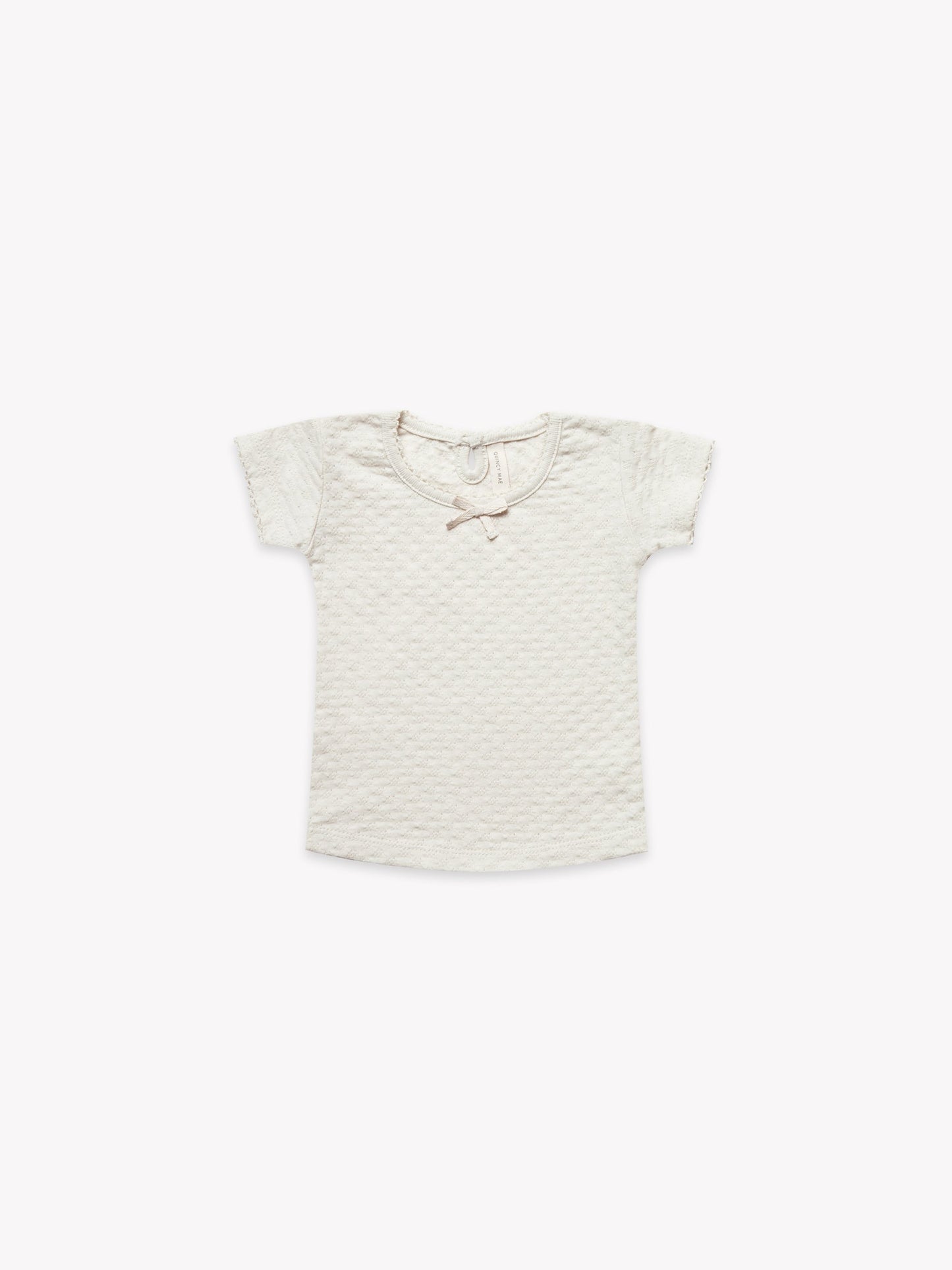 Pointelle Baby Tee | Pebble