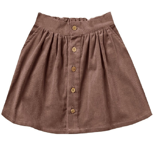 Button Front Mini Skirt