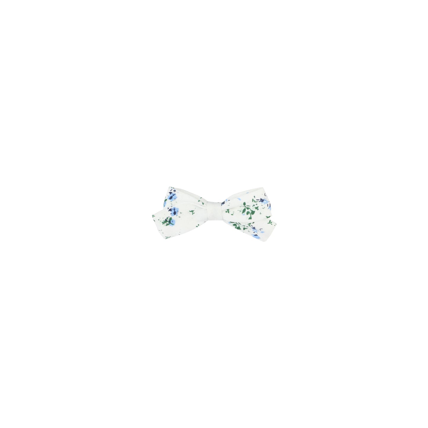 Denim Floral Small Bow