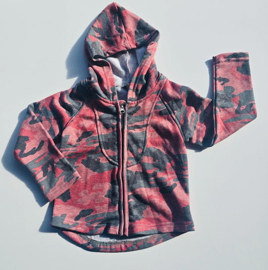 RED CAMO CONNIE ZIP HOODIE