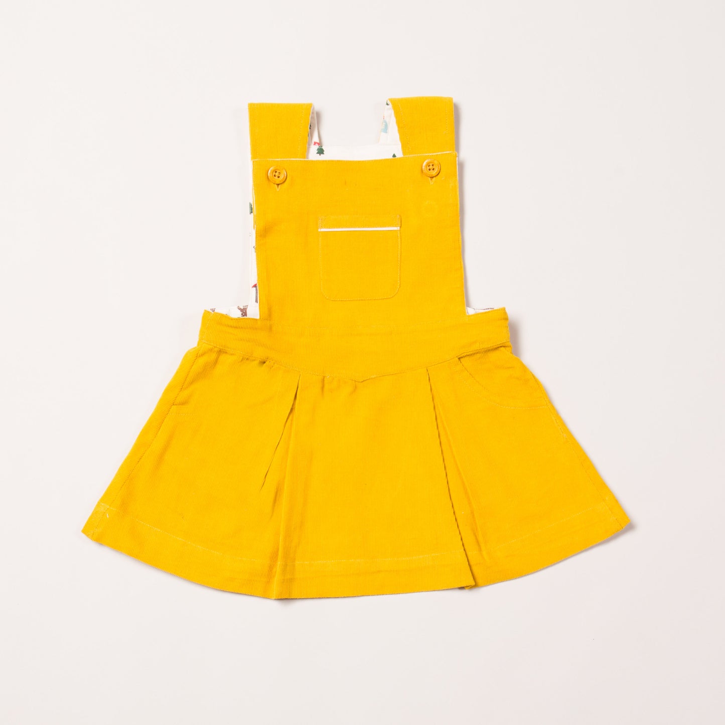 Woodland Adventure Gold Pinafore Dress