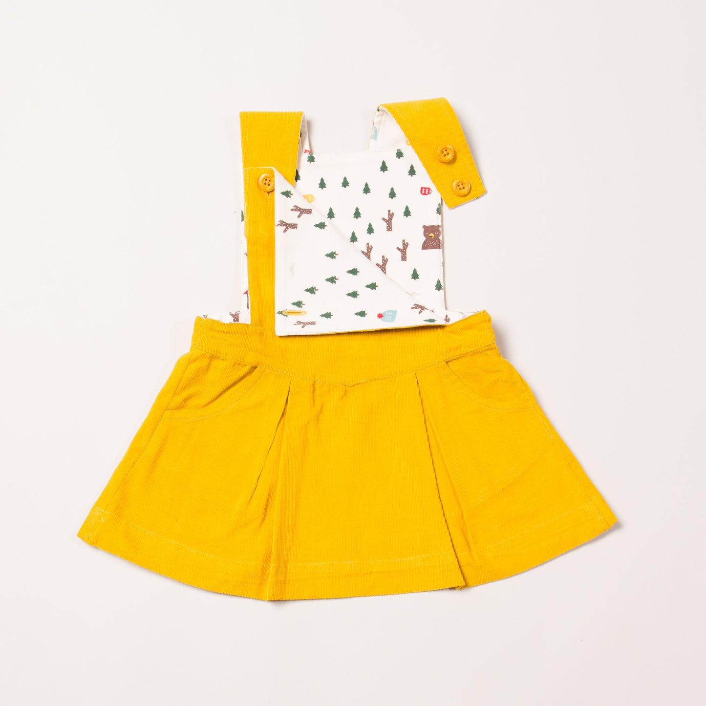 Woodland Adventure Gold Pinafore Dress