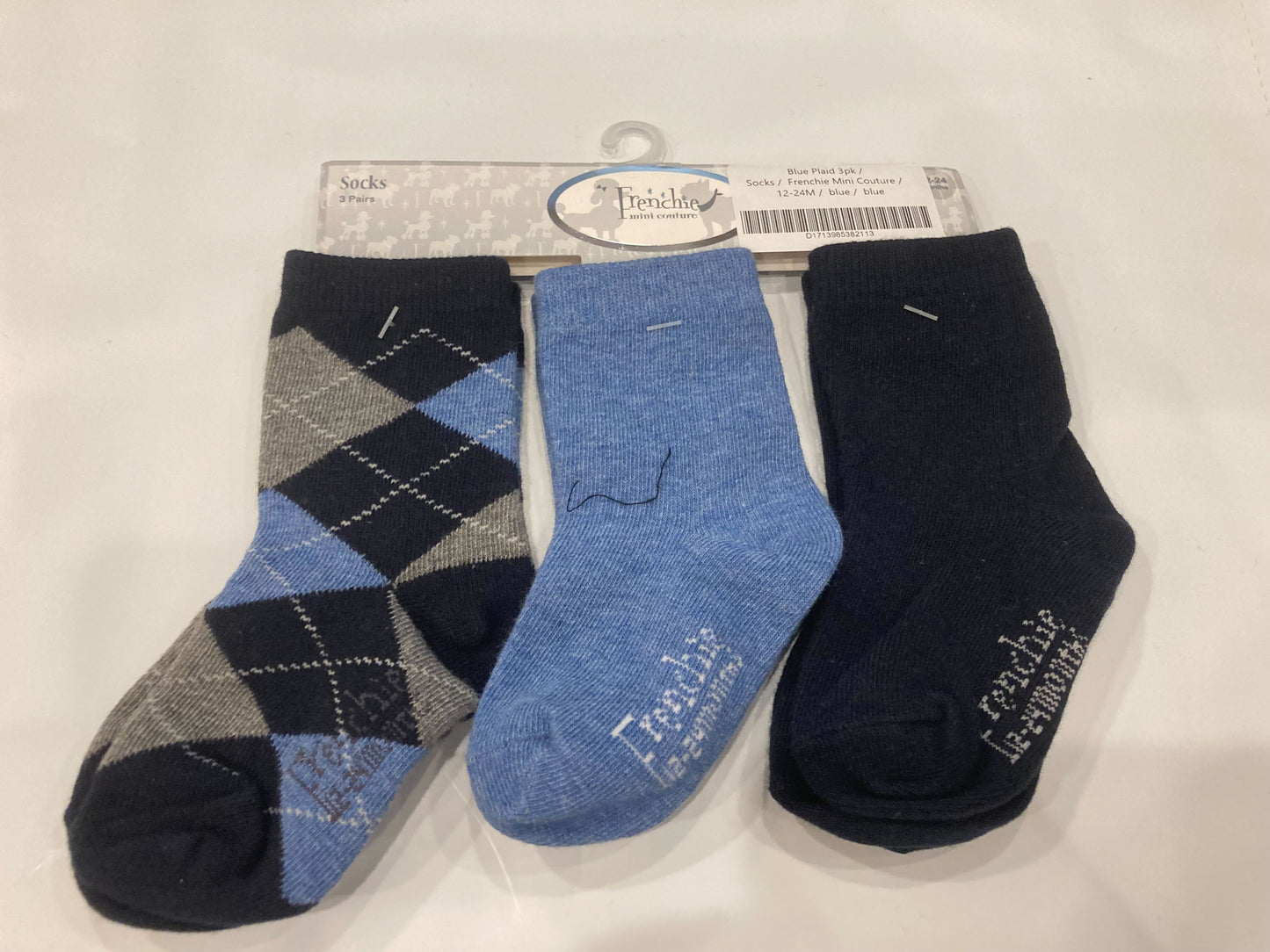 Blue Plaid 3pk