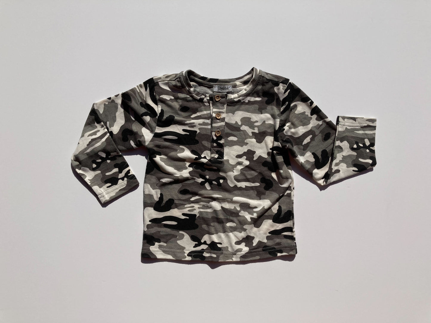GREY CAMO LONG TEE