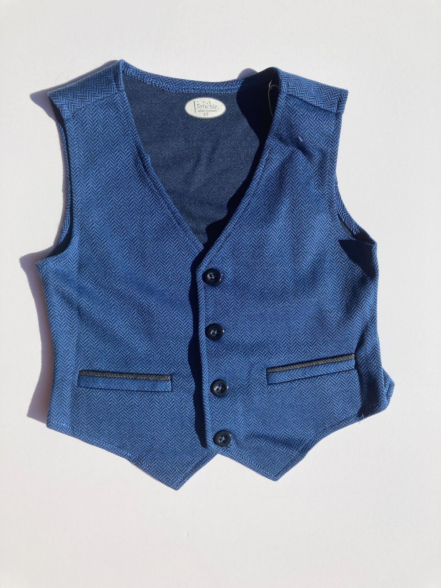 soft suit vest blue