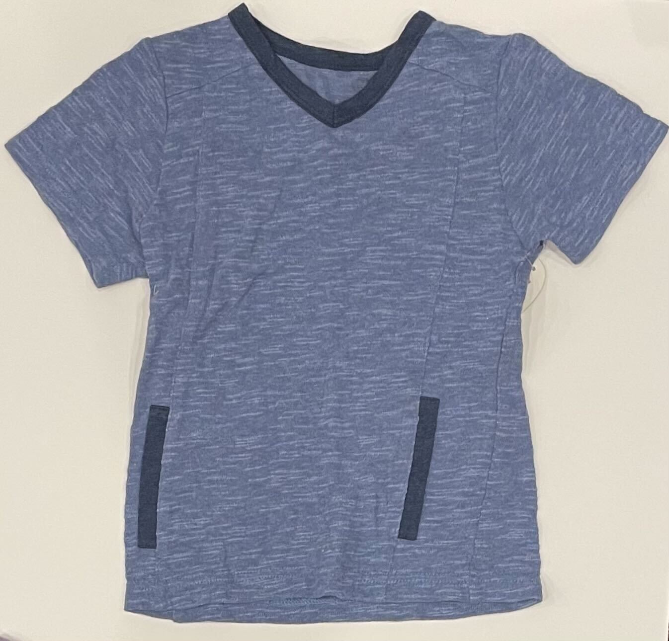 BLUE WITH NAVY NECK TEE