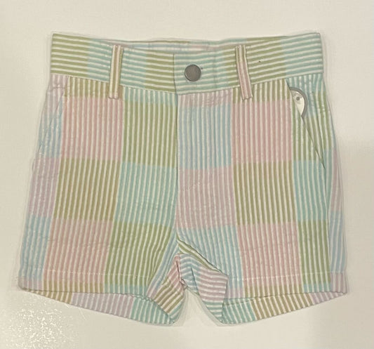 PINK GREEN BLUE PASTEL MULTI-COLOR SHORTS