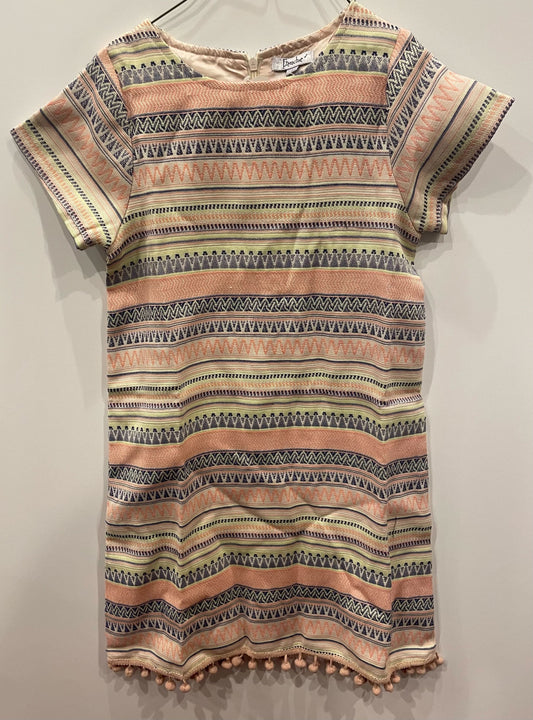 PINK NAVY LIME GREEN SOUTHWESTERN DRESS
