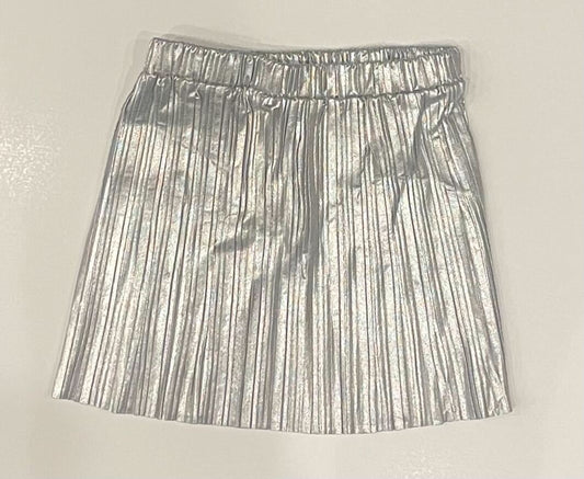 METALLIC SILVER SHINE SKIRT