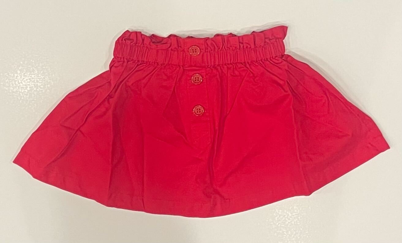 ROXAN RED BUTTON SKIRT