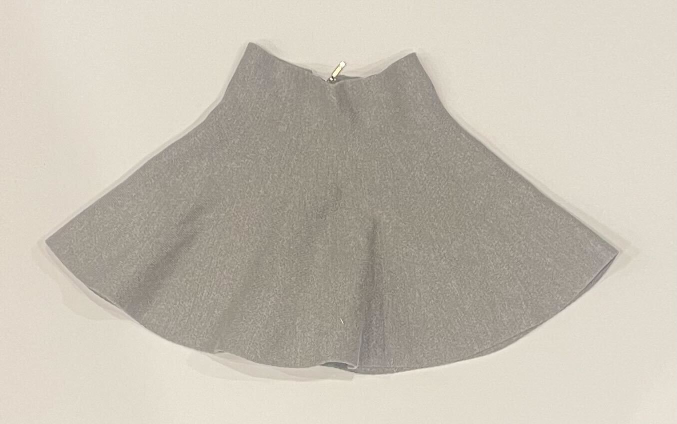LIGHT GREY KNIT SARAH SKIRT