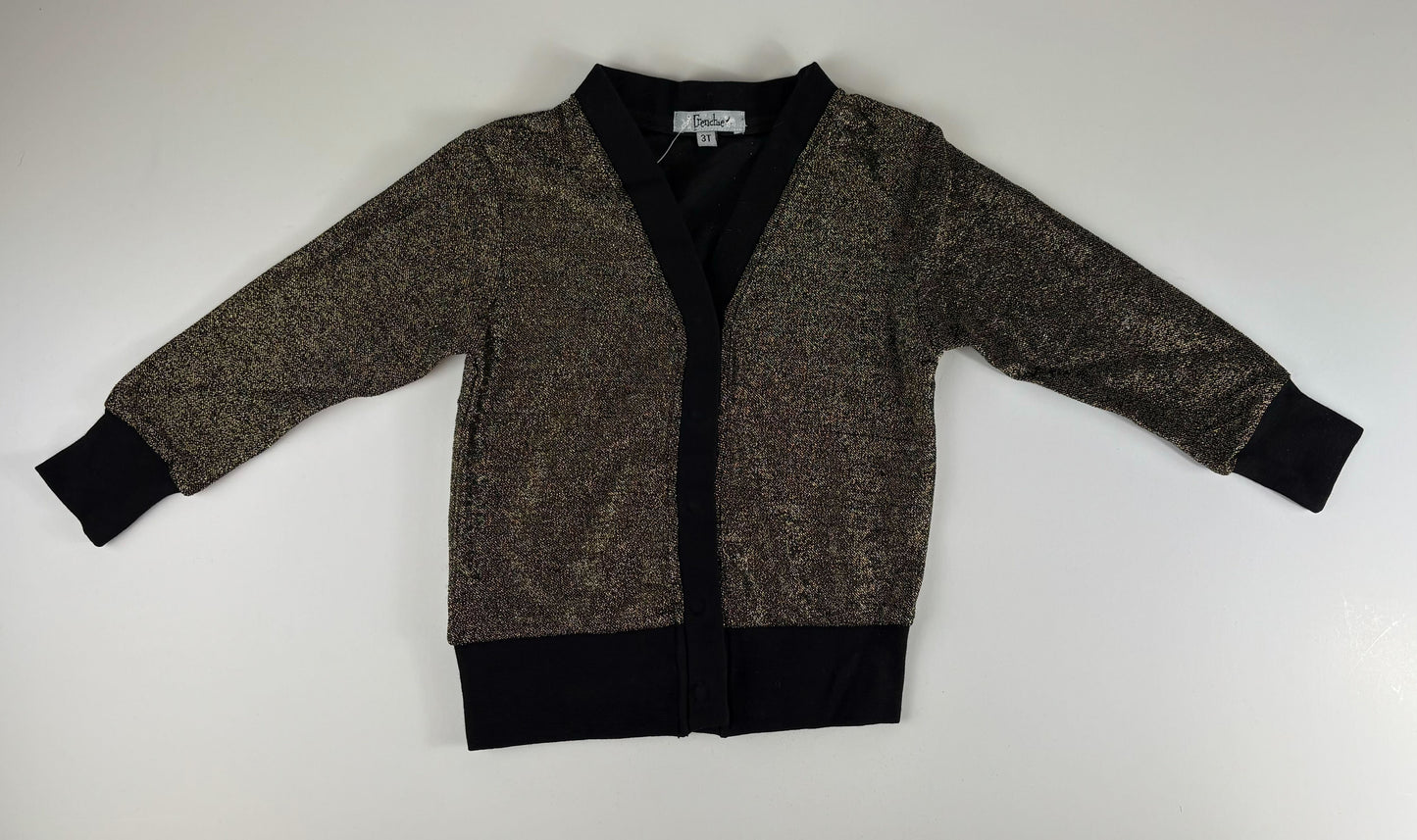 DARK GOLD SHIMMER CARDIGAN