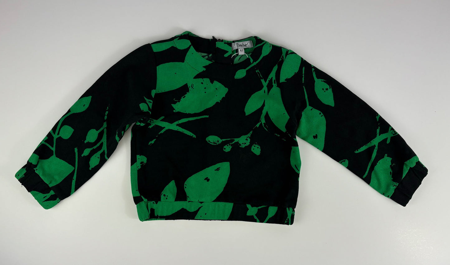 BLACK WITH GREEN LEAF TOP
