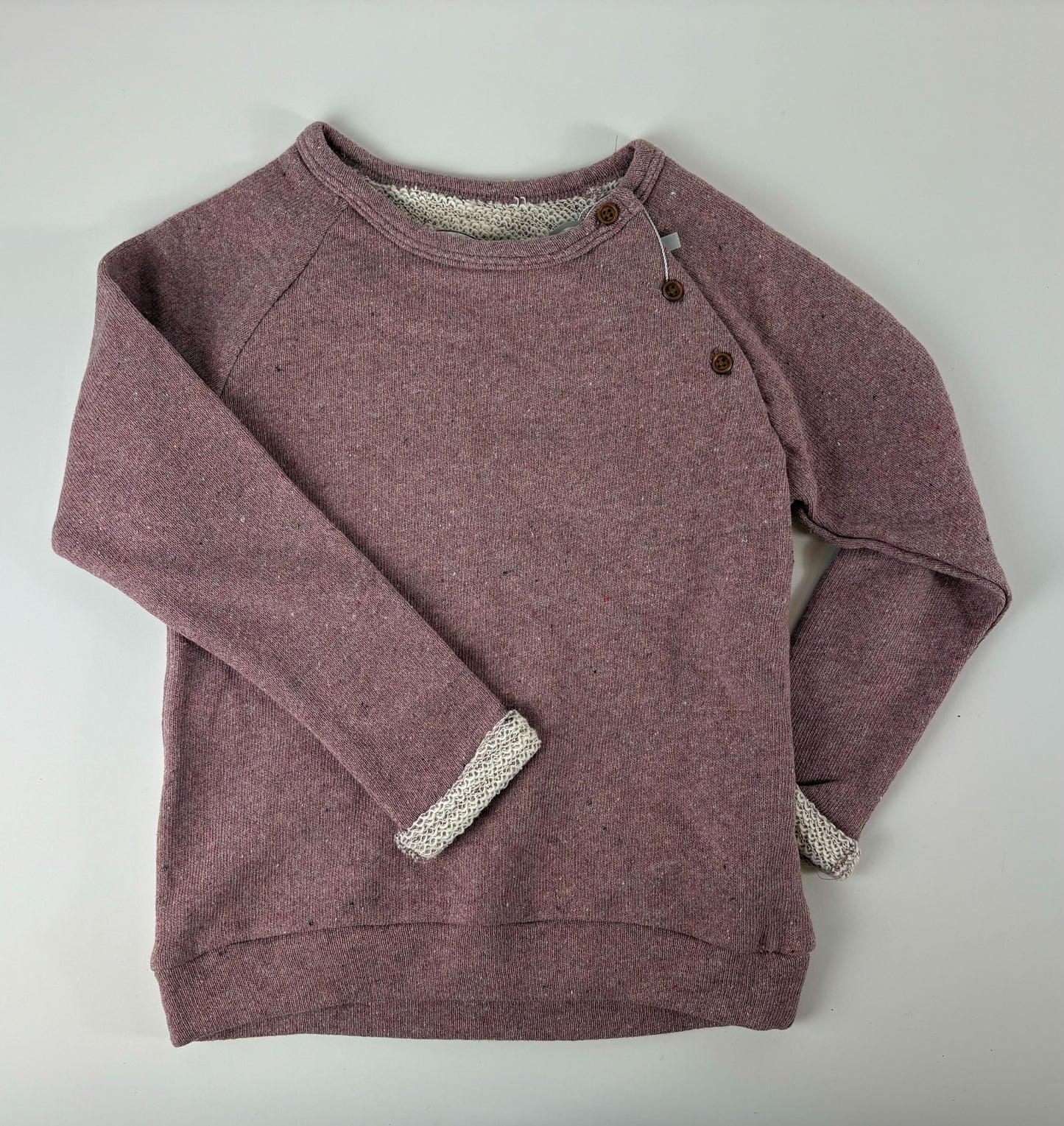 3-BUTTON LEXI PINK SWEATSHIRT