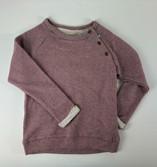 3-BUTTON LEXI PINK SWEATSHIRT