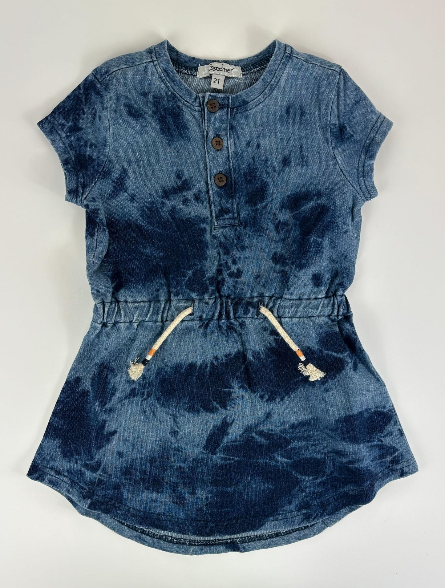 NAVY TIE-DYE DRESS