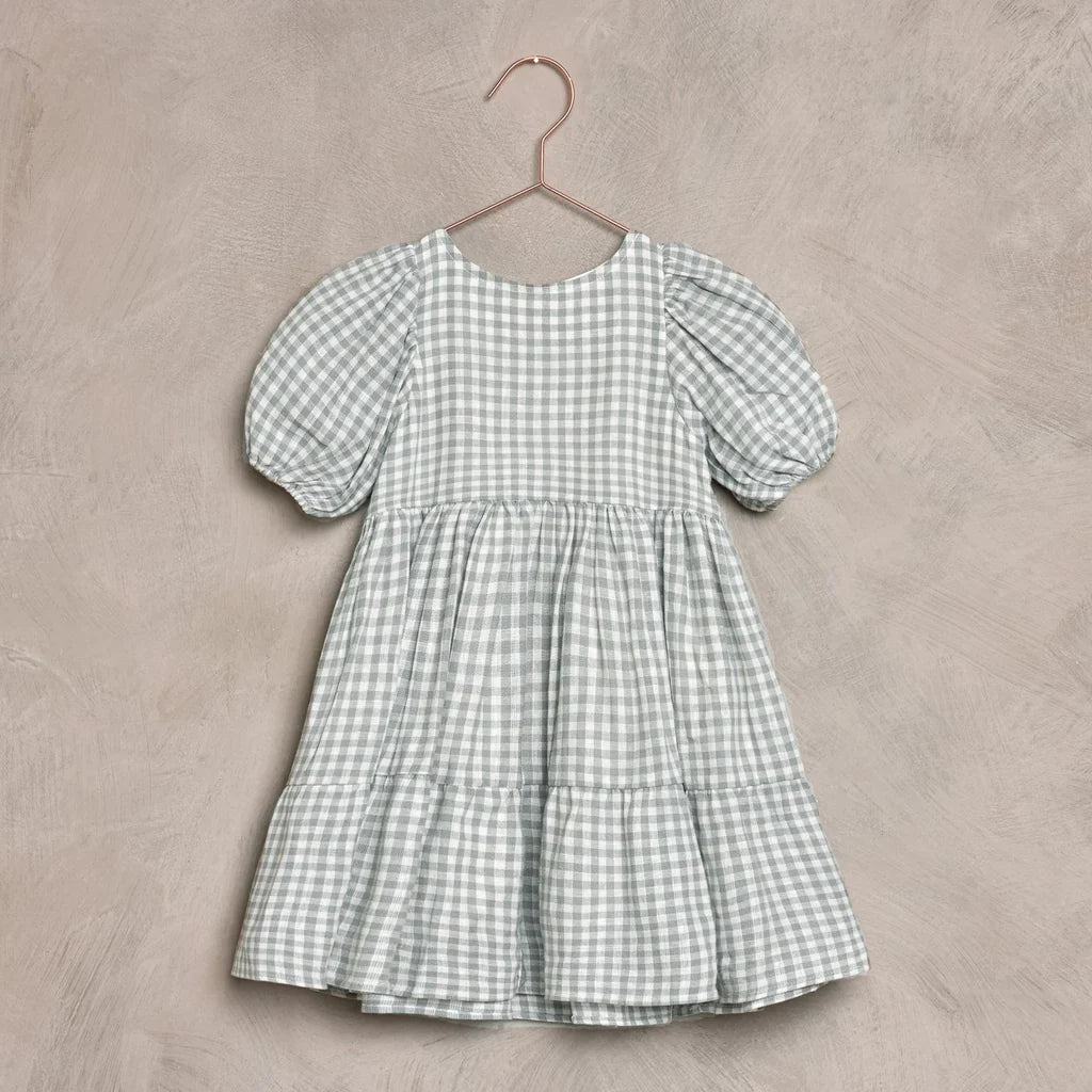 chloe dress | dusty blue gingham