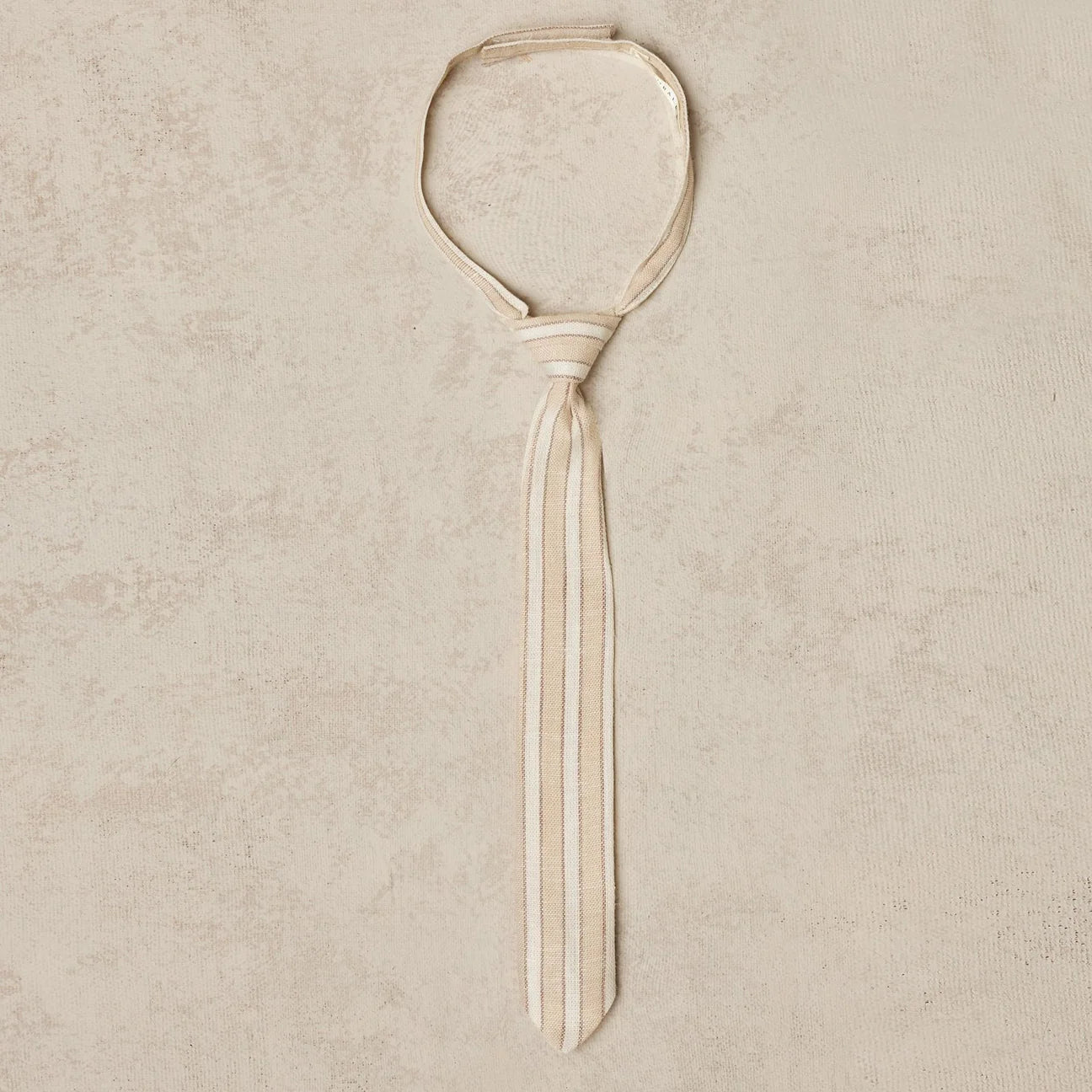 skinny tie | ecru / cafe stripe