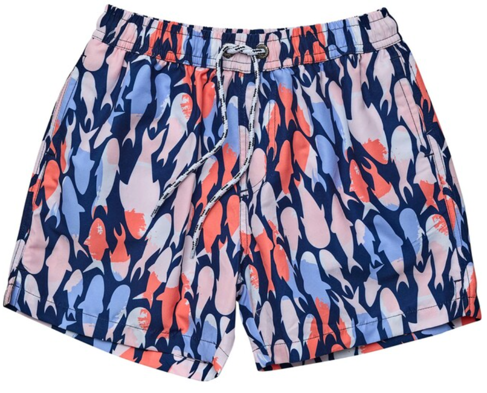 FISH FRENZY VOLLEY BOARD SHORTS