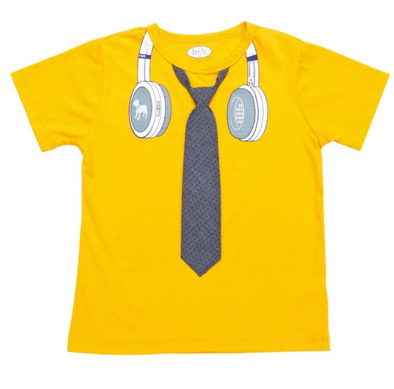 headphone tee mustard