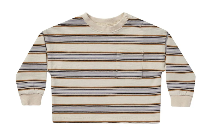 RELAXED LONG SLEEVE TEE || VINTAGE STRIPE