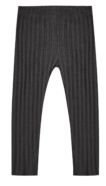 RIBBED LEGGING || BLACK