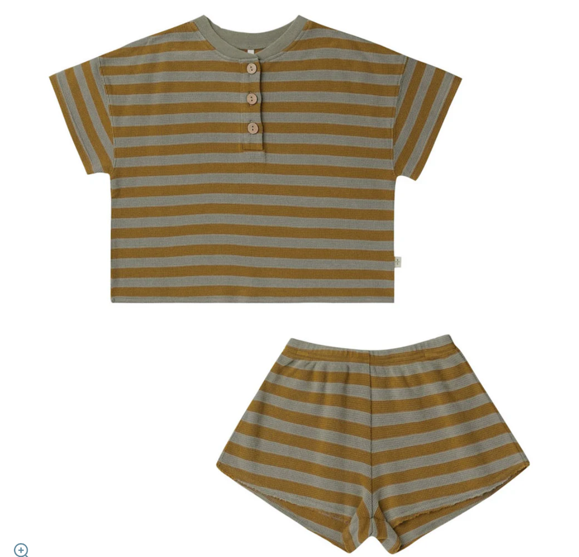 SUMMER WAFFLE SET || OCHRE STRIPE