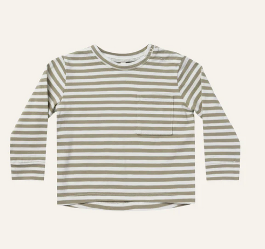 LONG SLEEVE SKATER TEE || FERN STRIPE