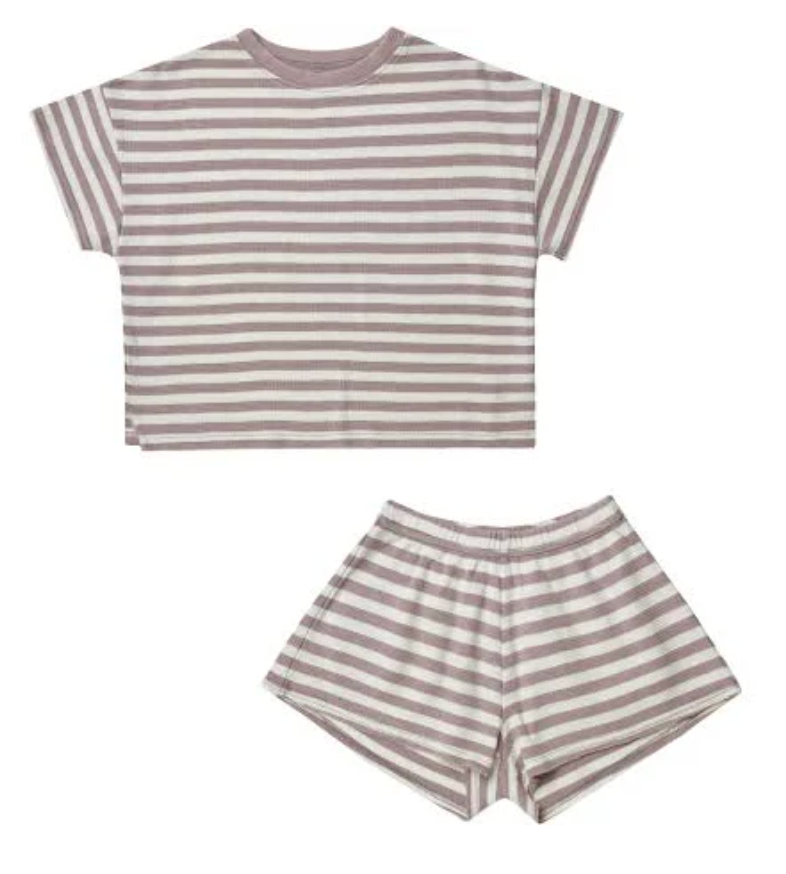 SUMMER WAFFLE SET || PURPLE STRIPE