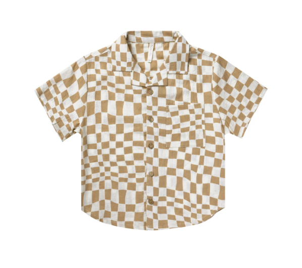 LAPEL COLLAR SHIRT || SAND CHECK