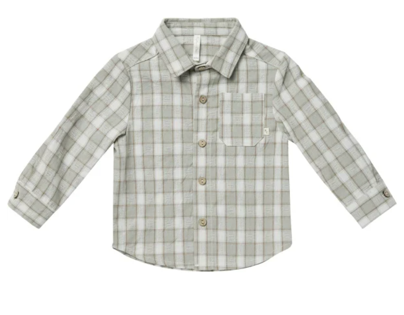 COLLARED SHIRT || PEWTER PLAID