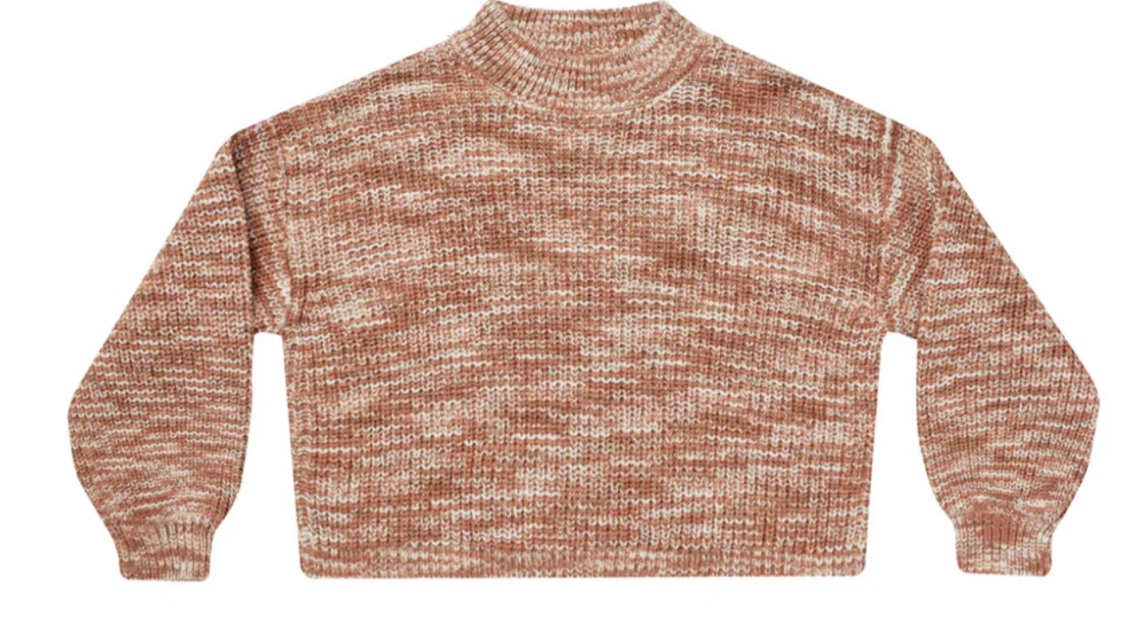 KNIT SWEATER || HEATHERED SPICE