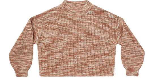 KNIT SWEATER || HEATHERED SPICE