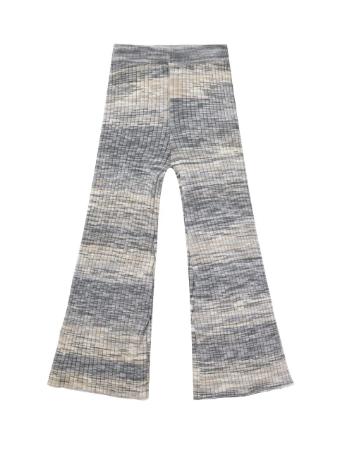 FLARE KNIT PANT || HEATHERED BLUE