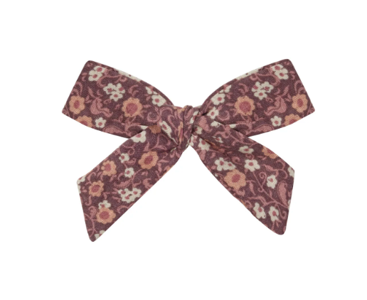 GIRL BOW | PLUM FLORAL