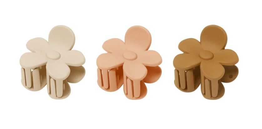 FLOWER CLIP SET | BRASS, ANTIQUE, MELON
