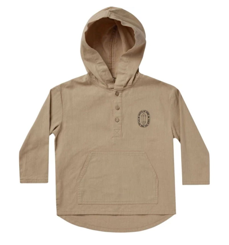 HENLEY HOODIE || SAND