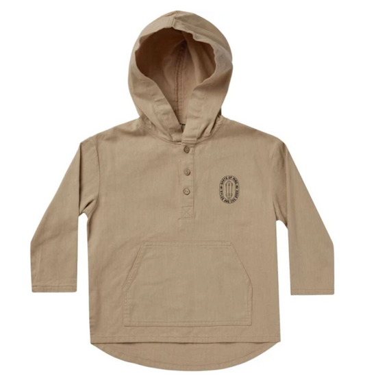HENLEY HOODIE || SAND