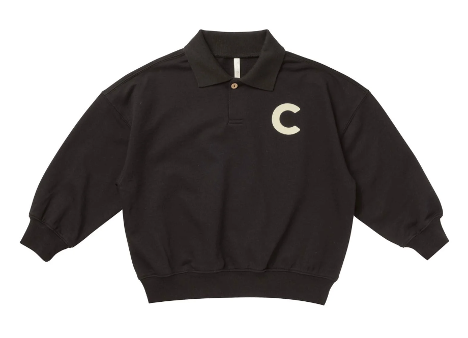COLLARED SWEATSHIRT || BLACK