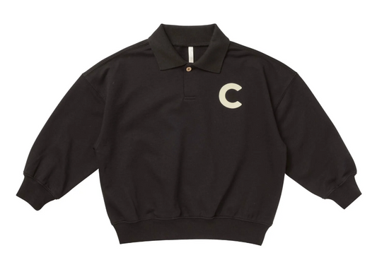 COLLARED SWEATSHIRT || BLACK