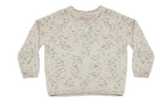 SPECKLED KNIT SWEATER || NATURAL