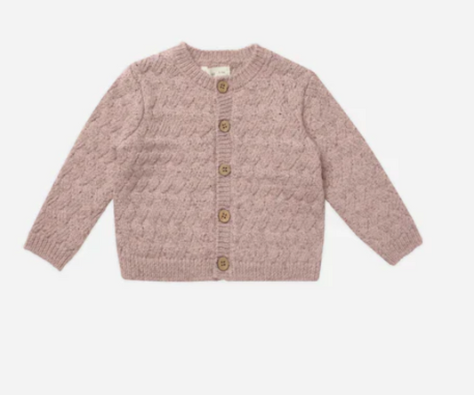 KNIT CARDIGAN || MAUVE