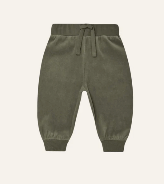 VELOUR RELAXED SWEATPANT || FOREST