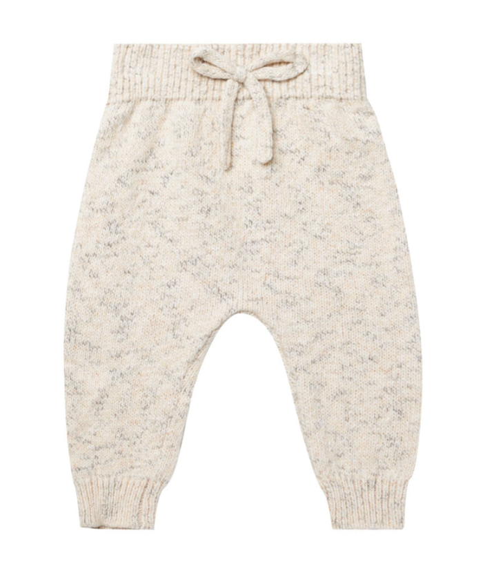 SPECKLED KNIT PANT || NATURAL