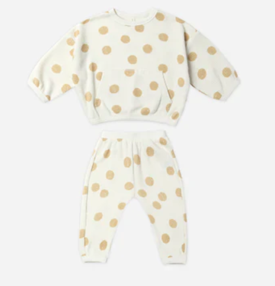 WAFFLE SWEATER + PANT SET || BUTTER DOTS