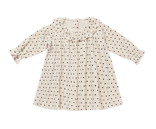 VELOUR BABY DRESS || POLKA DOT