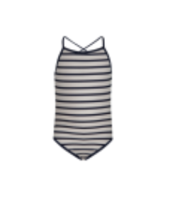 NAVY / WHITE STRIPE SWIMSUIT
